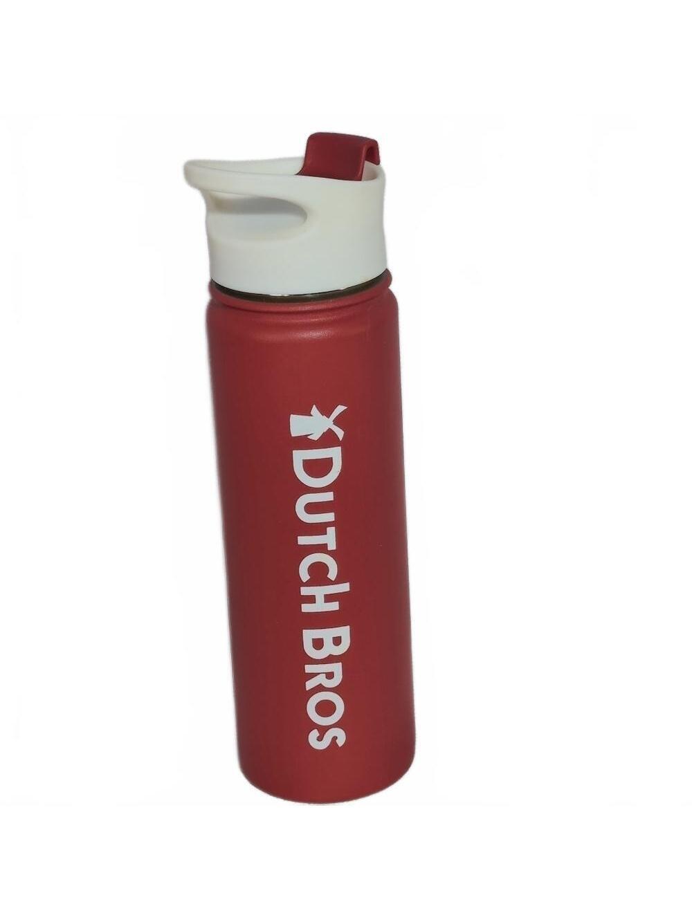 Dutch Bros Red Metal Travel Mug With Lid